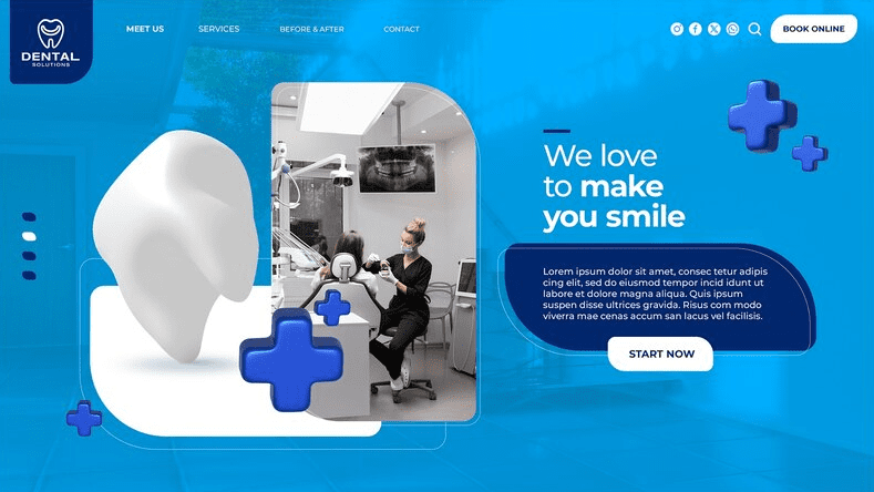 Dental care landing page template Dental care landing page template